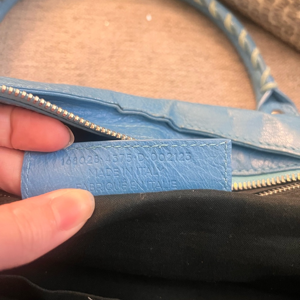 Balenciaga Part Time Le City Blue Leather Bag - Picture 9 of 10